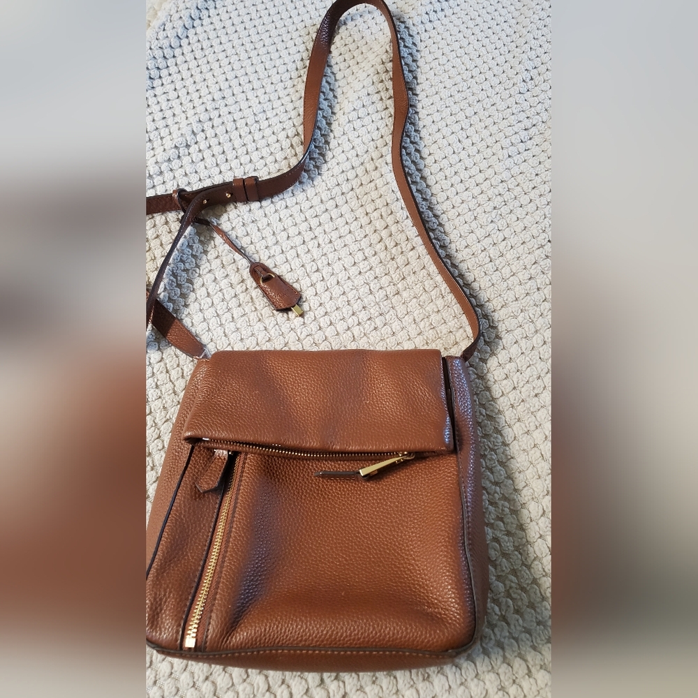 Vince Camuto Brown Leather Crossbody Bag